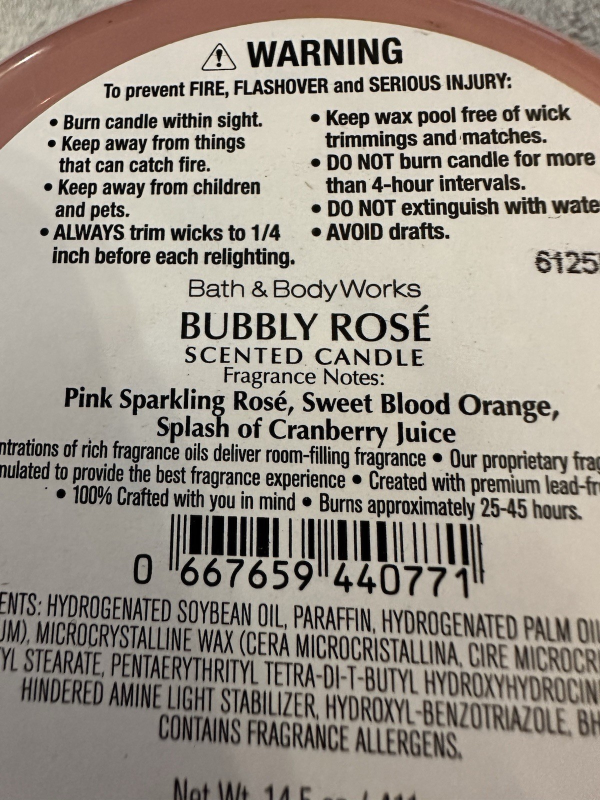 BATH & BODY WORKS Bubbly Rose Soy Wax 3 Wick Candle – Brand New & SOLD OUT!