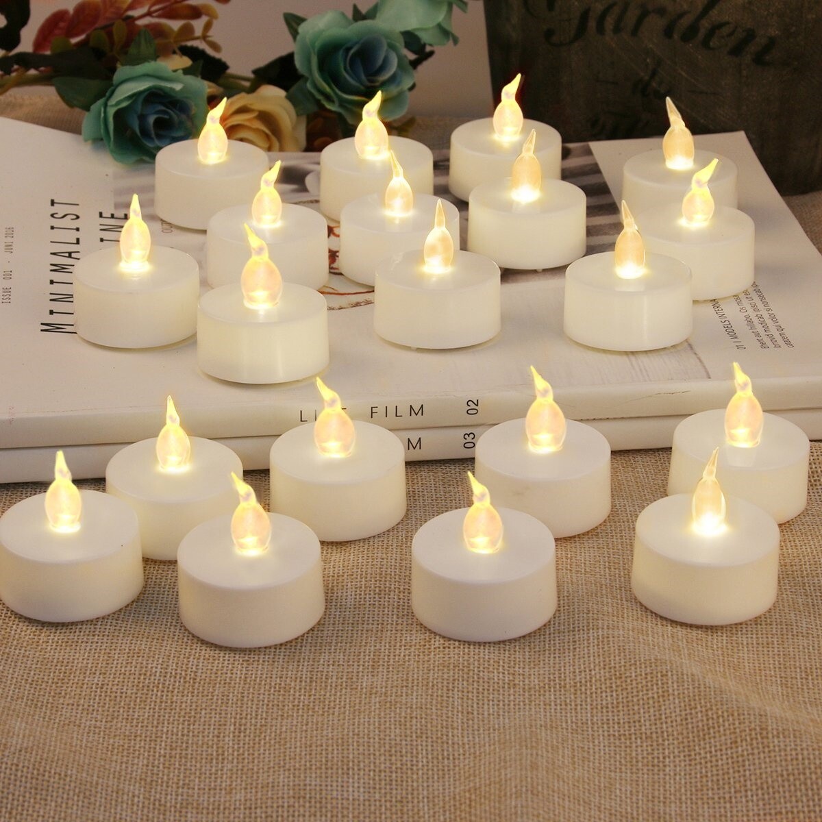 Flameless LED Tealight Candles Votive Candle Battery Operated Fake Tea Lights