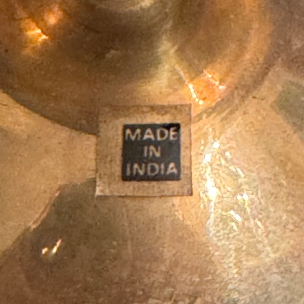 Vintage Brass Copper 3″ Candle Holder Made in India