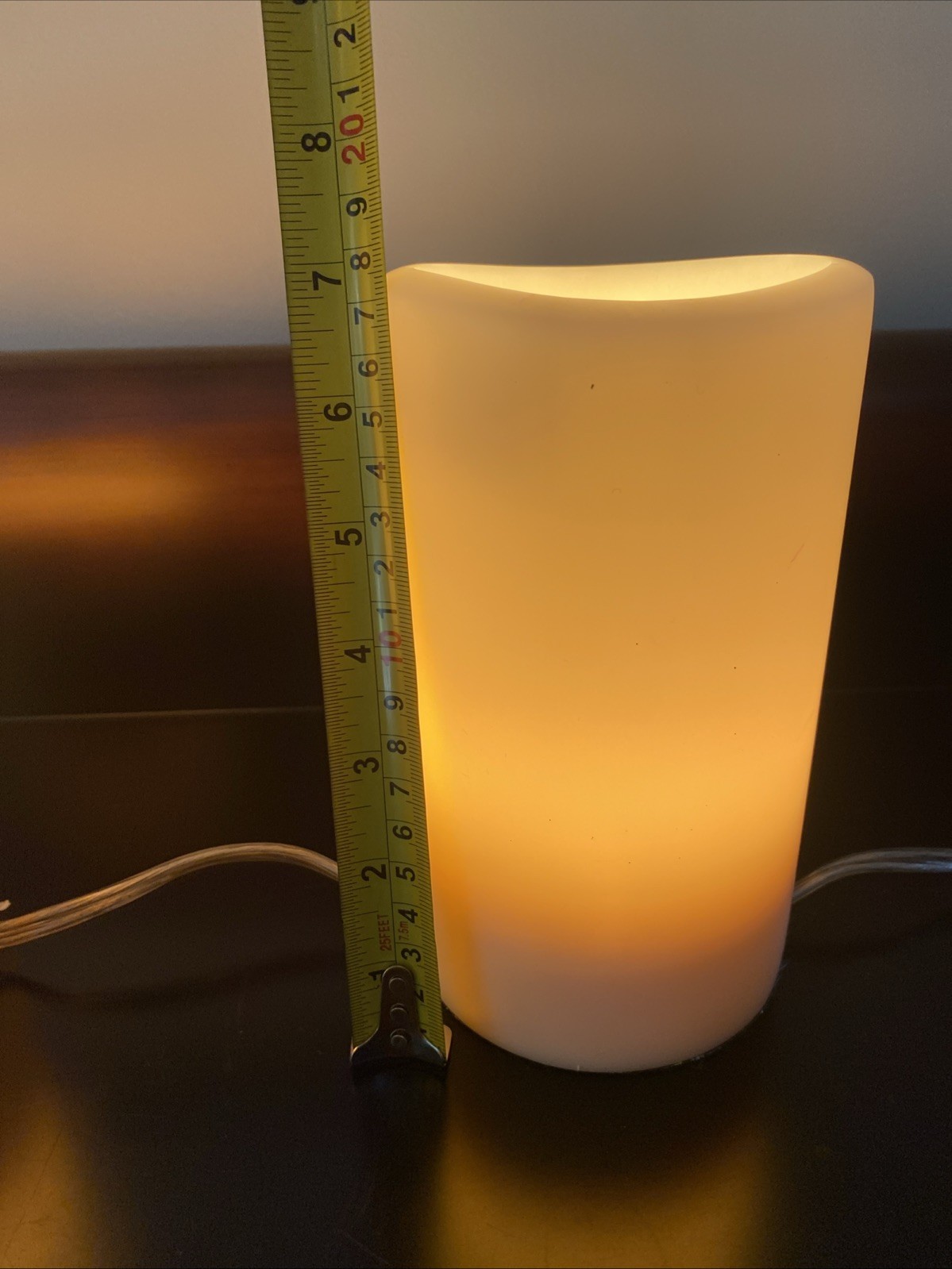 Restoration Hardware Flameless 6 Pillar Candle String Lights 8” 7” + 5.5” High