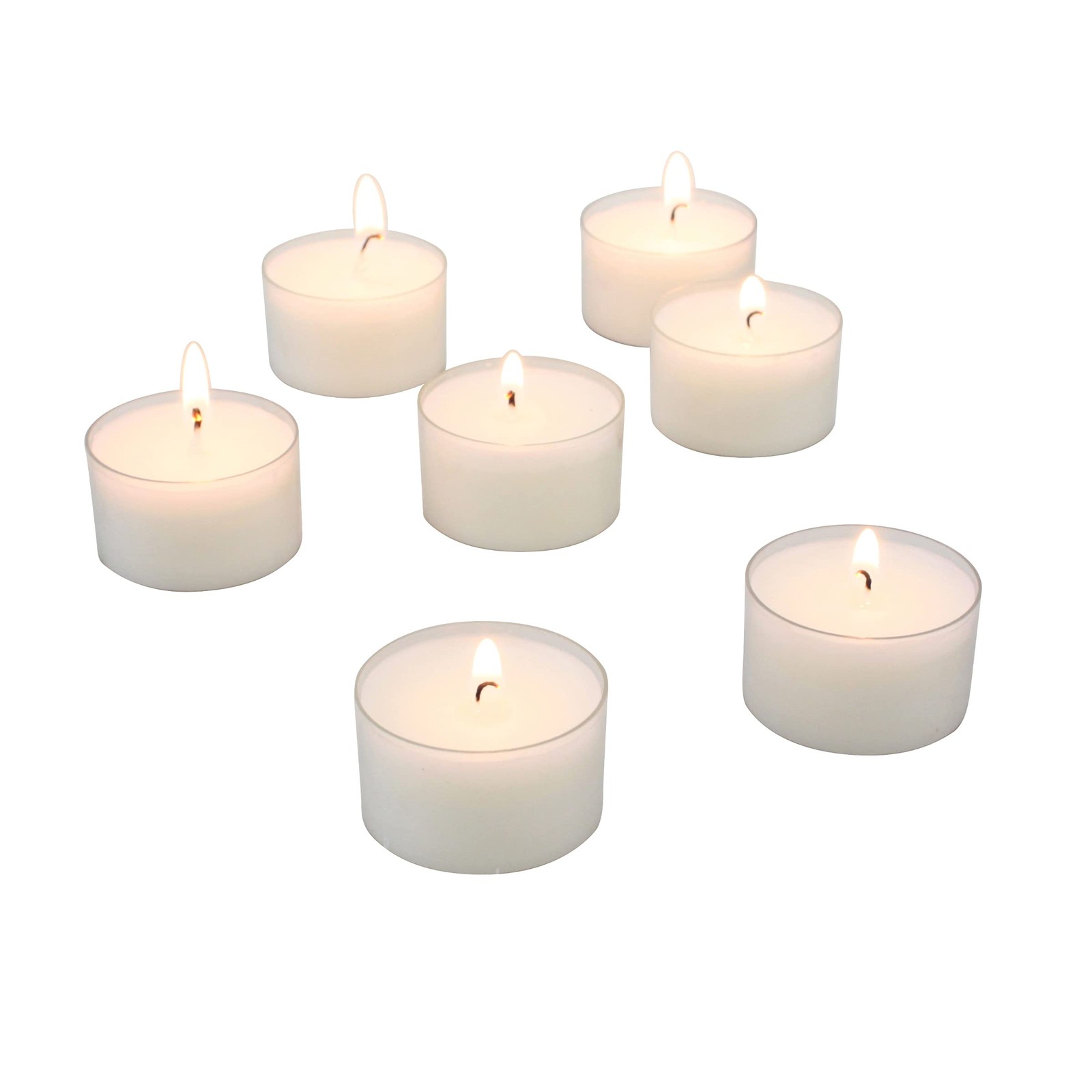 Stonebriar Bulk 24 Pack Unscented Smokeless Long Burning Clear Cup Tea Light …