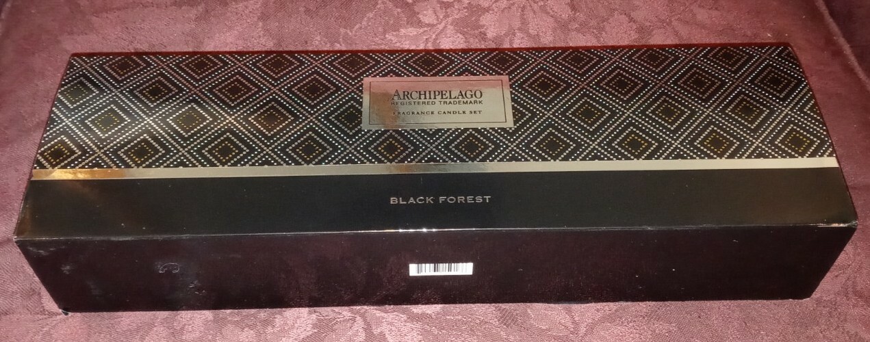 Archipelago Fragrance Candle Set- 5 Votives Black Forest Burns 16 hours each NEW