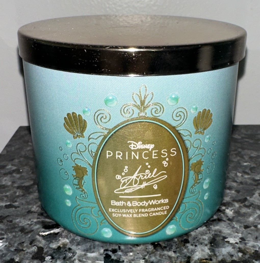 Bath & Body Works 3 WICK CANDLE DISNEY PRINCESS ARIEL