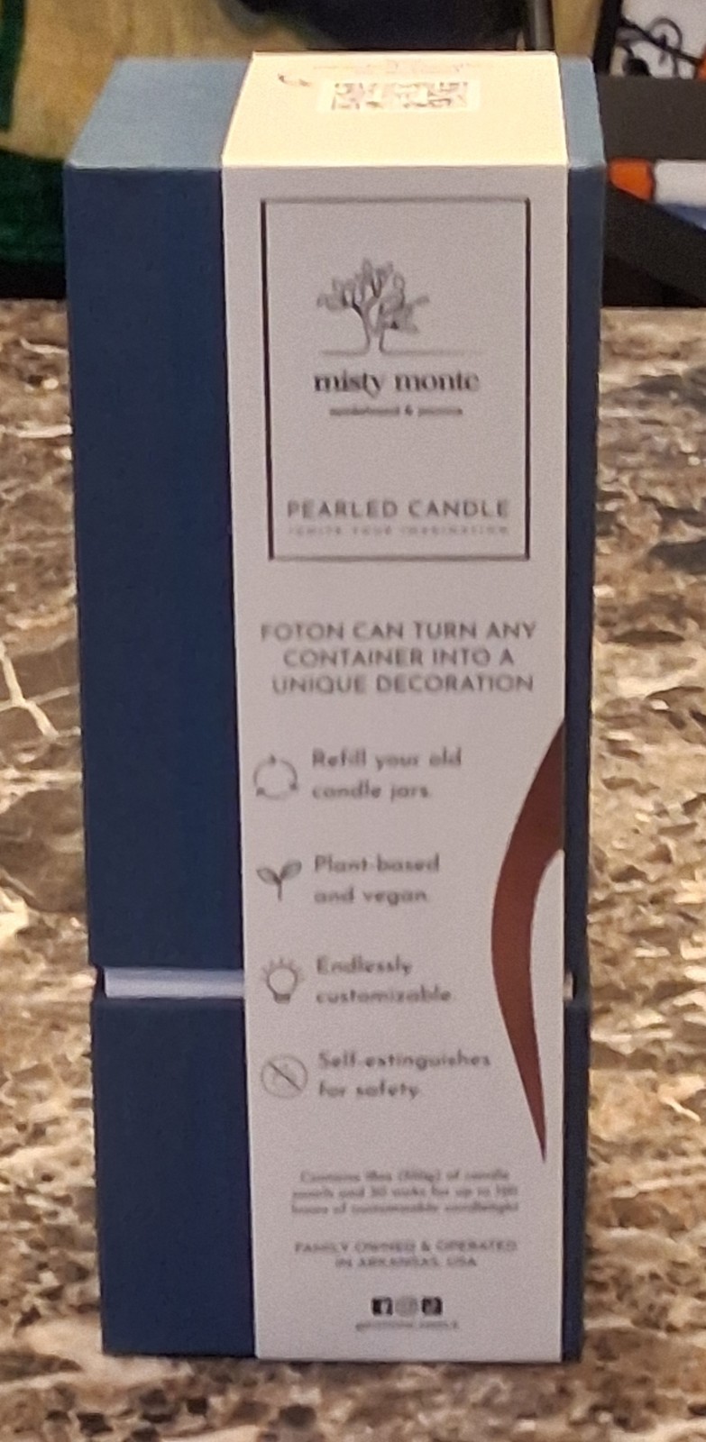NEW SEALED Foton 30 oz Pearled Candle Sandalwood Jasmine Scent (30 Wicks)
