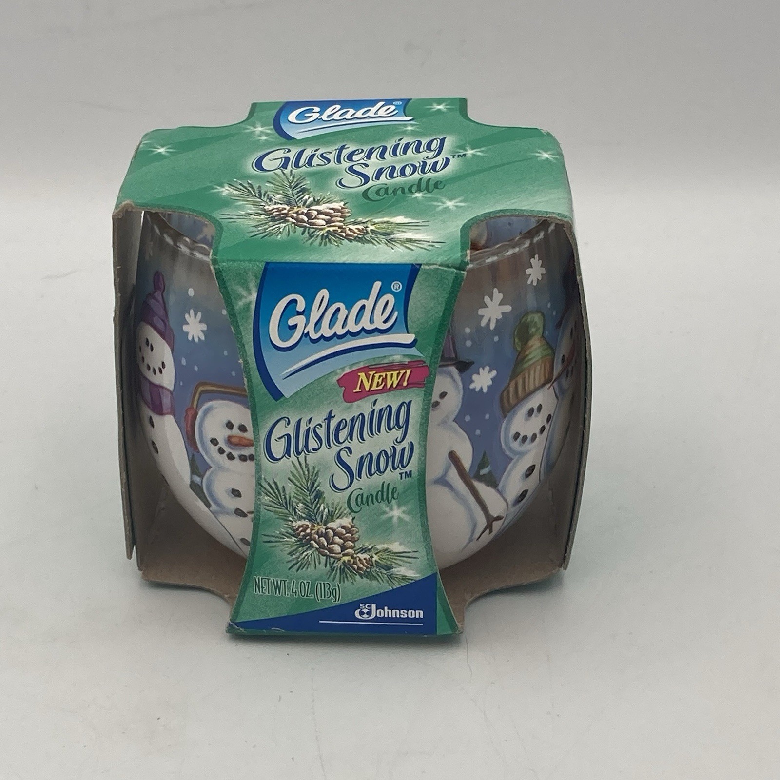 Glade Candle Christmas 2003 Gingerbread Spice Glistening Snow Apple Cinnamon