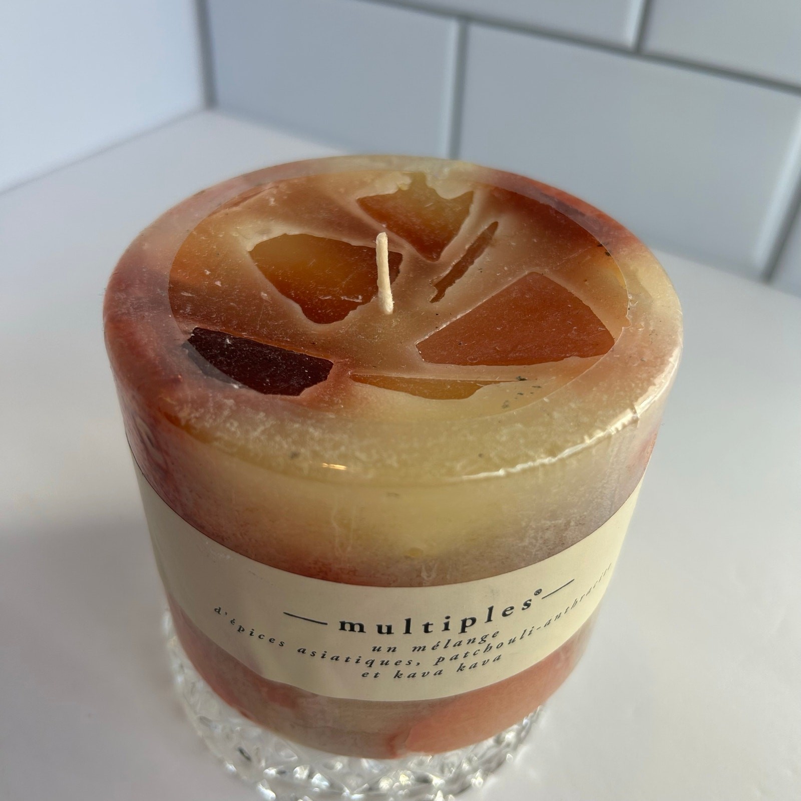 Pier 1 Multiples Patchouli Amber Asian Spice 4×3 Candle New