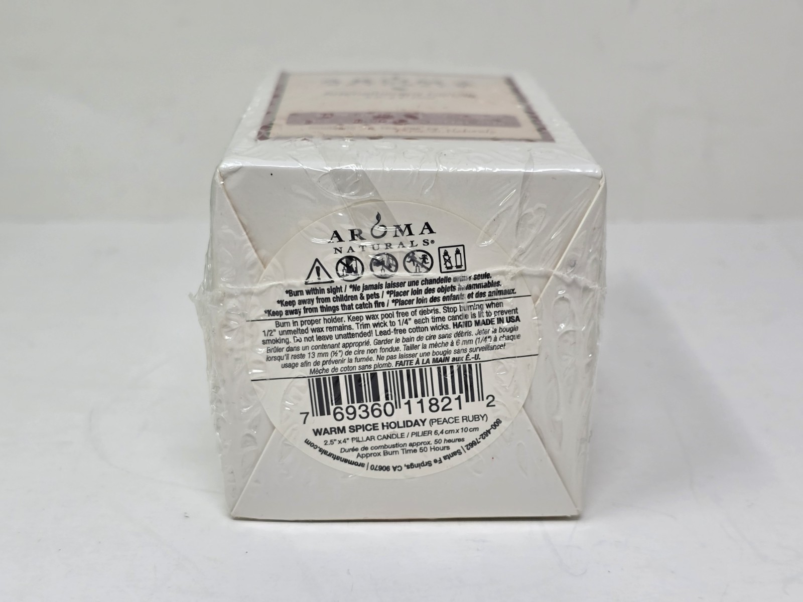 Aroma Naturals Warm Spice Orange, Clove & Cinnamon Aromatherapy Scented Candle