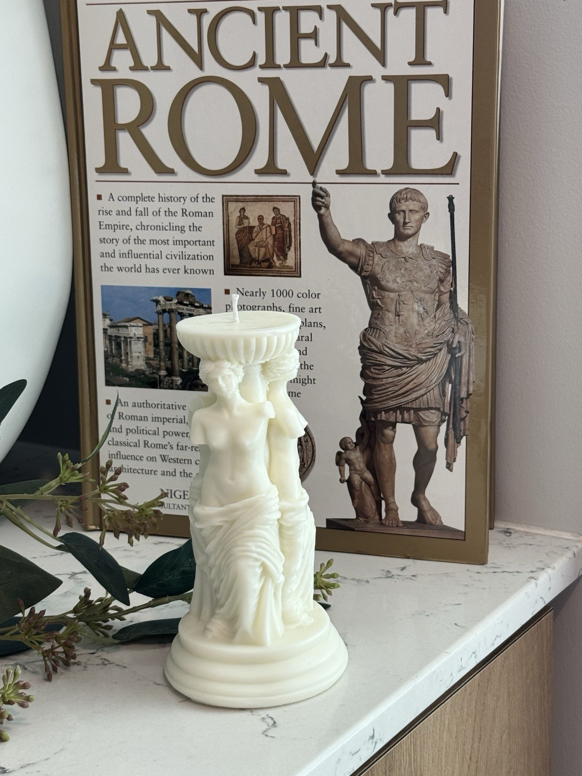 Goddess Venus Soy Wax Candle | Minimalist Sculptured Statue Home Modern Decor