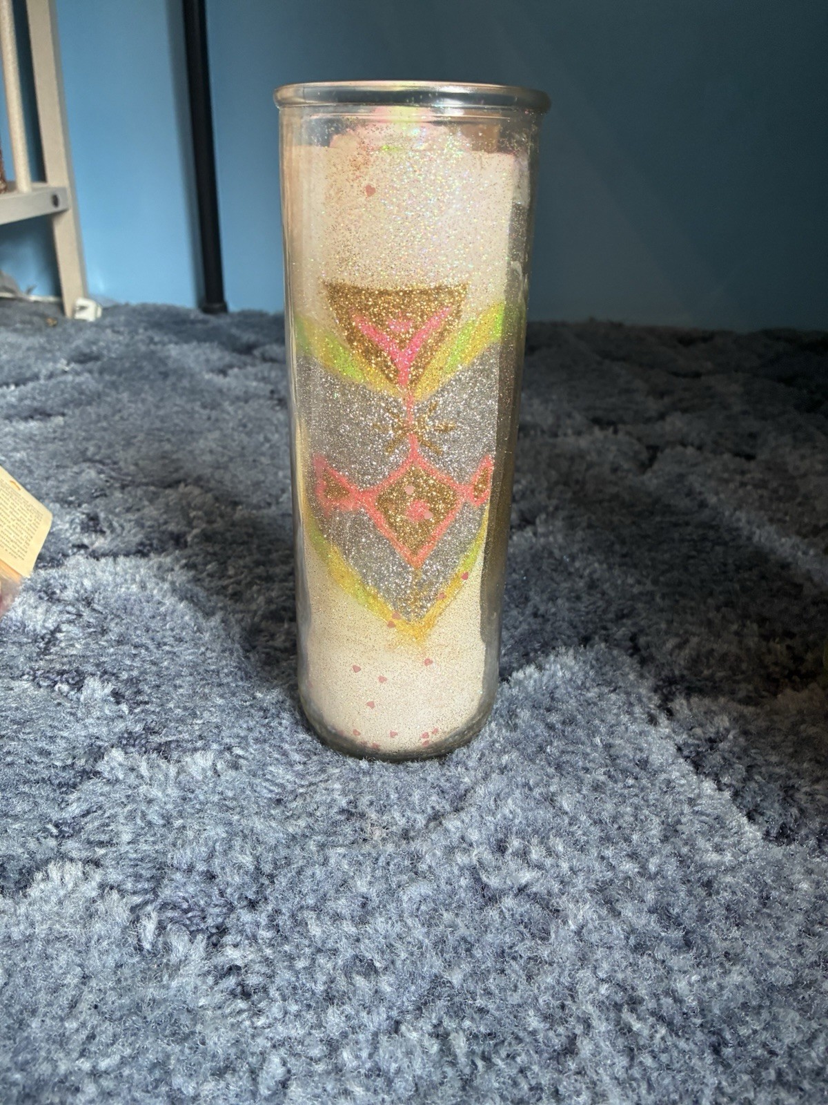 Mandala Glass Pillar Candles