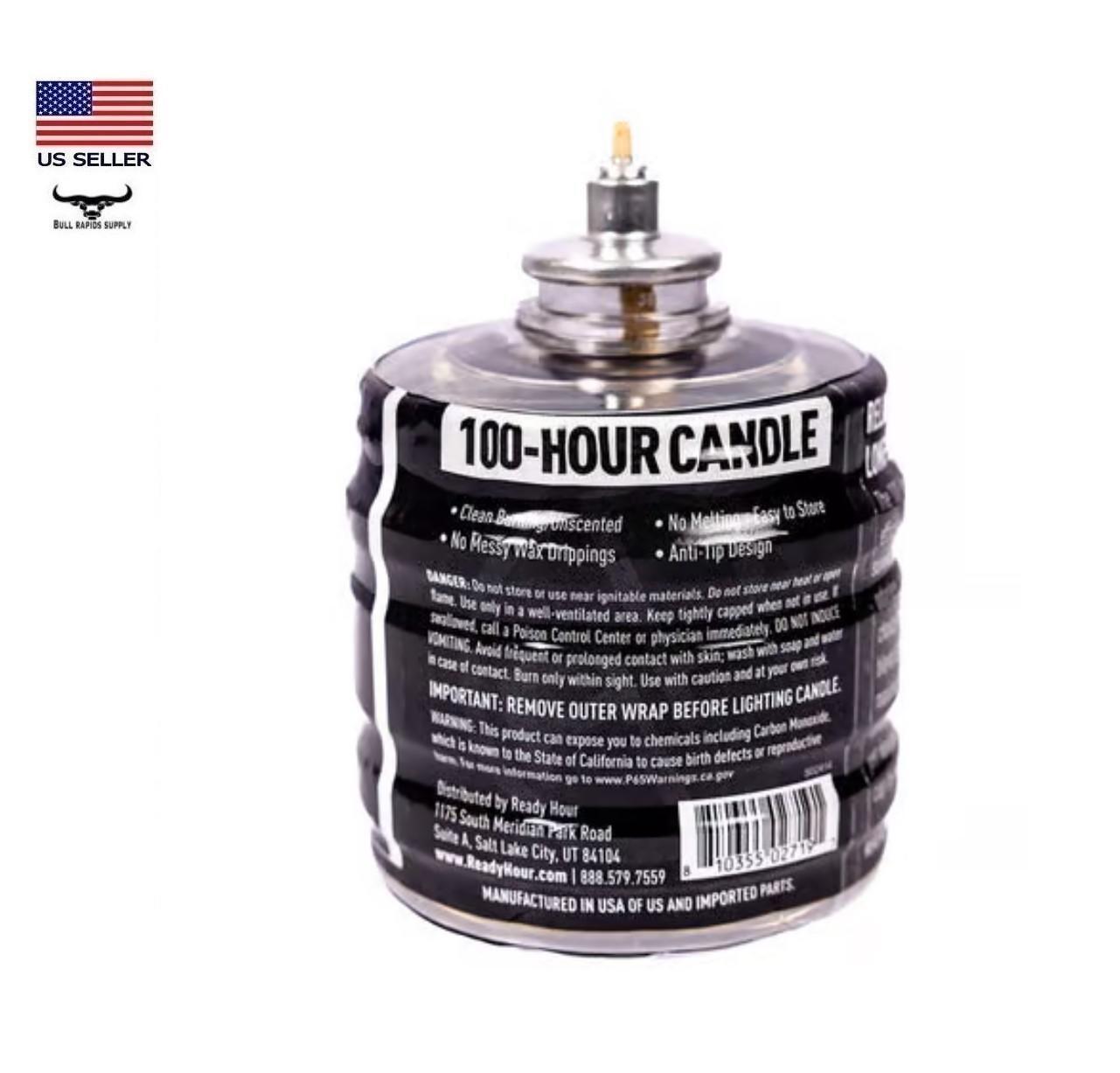 100 Hour Emergency Candle Safe Clean-Burning Odorless & Smokeless Long Term Use