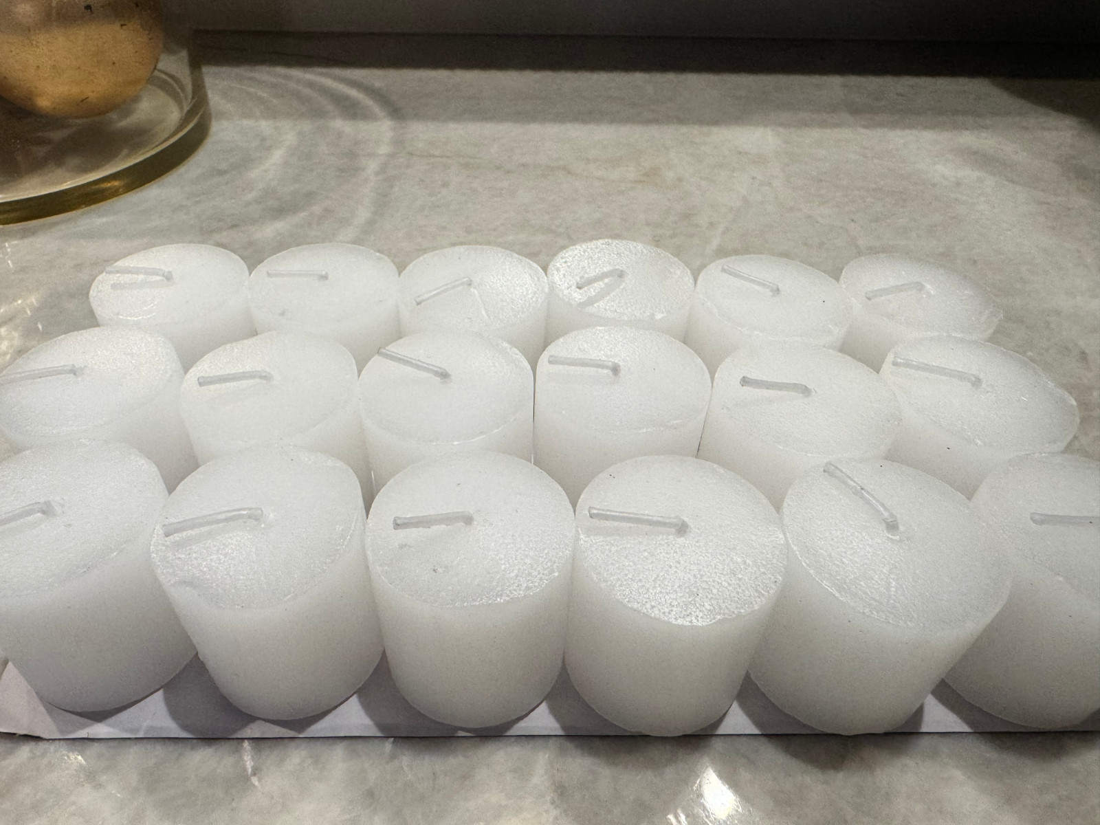 White Votive Candles – Box of 36 Unscented Bulk Candles – 15 Hour Burn Time