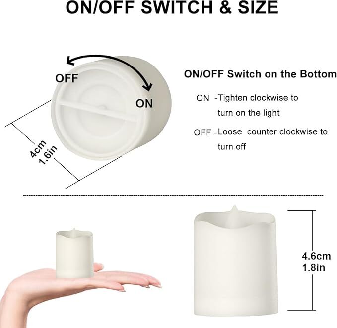 LED Flameless Candles Tea Lights Candle Votive Flameless Candle w/ Remote &Timer