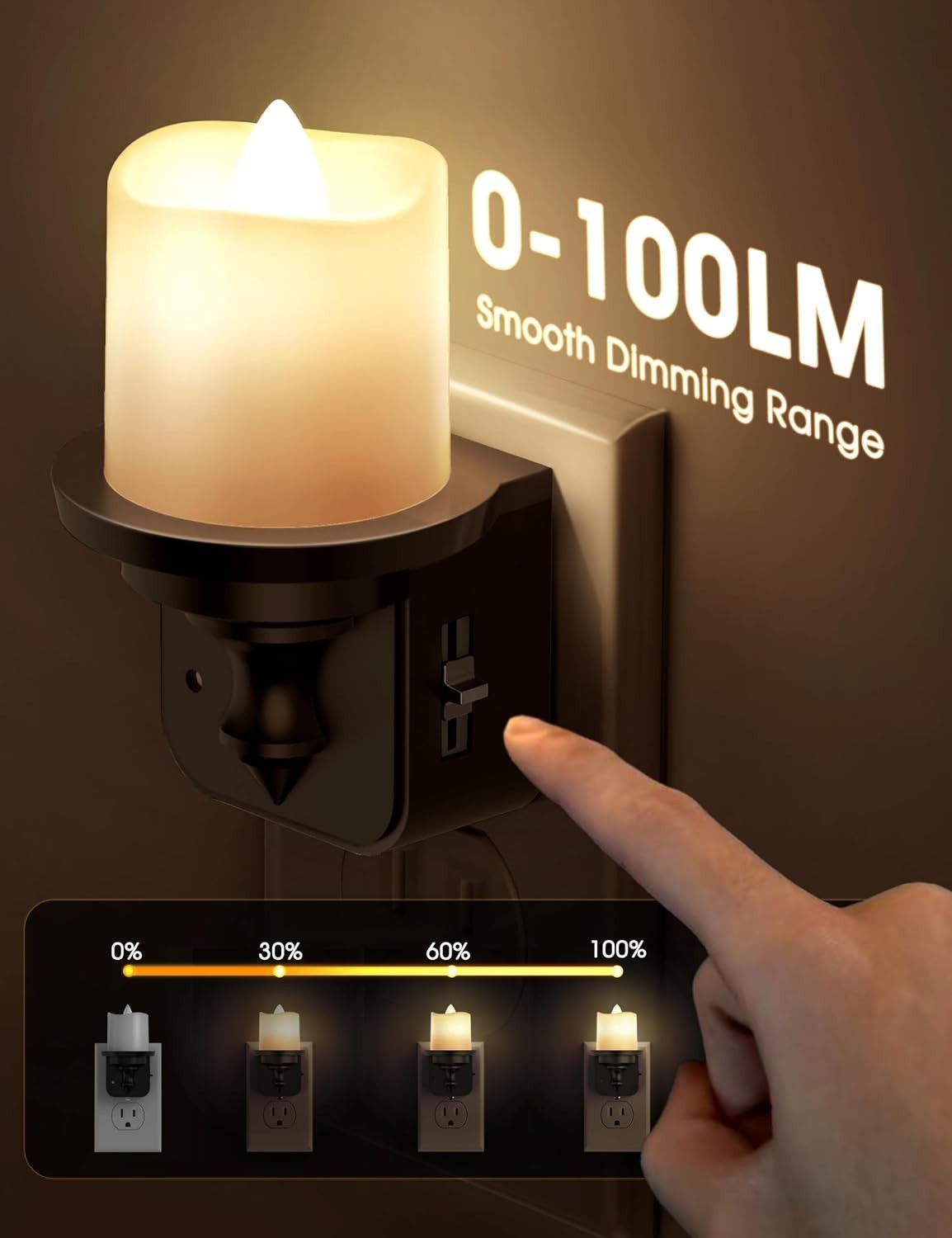 Soft White Dimmable Night Light 2 Pack – Touch Control & Energy Efficient Design