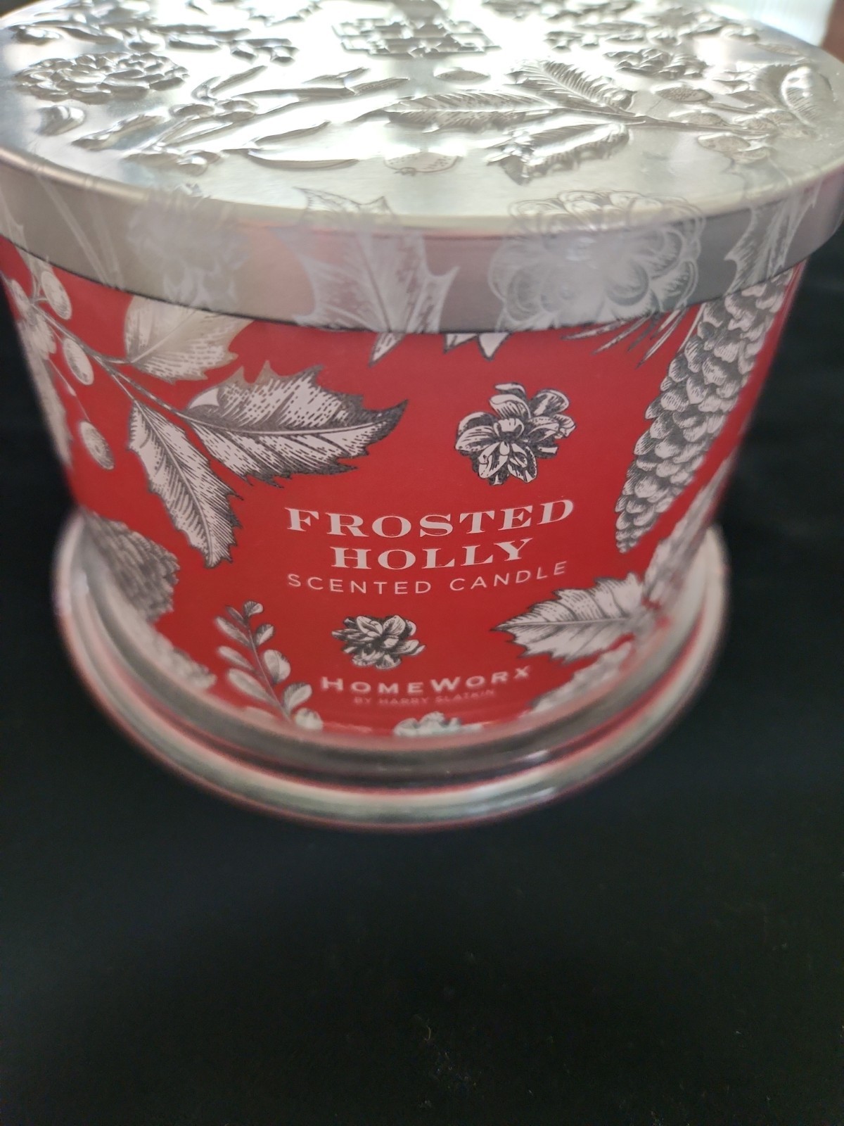 Homeworx Frosted Holly 3 Wick Scented Candle