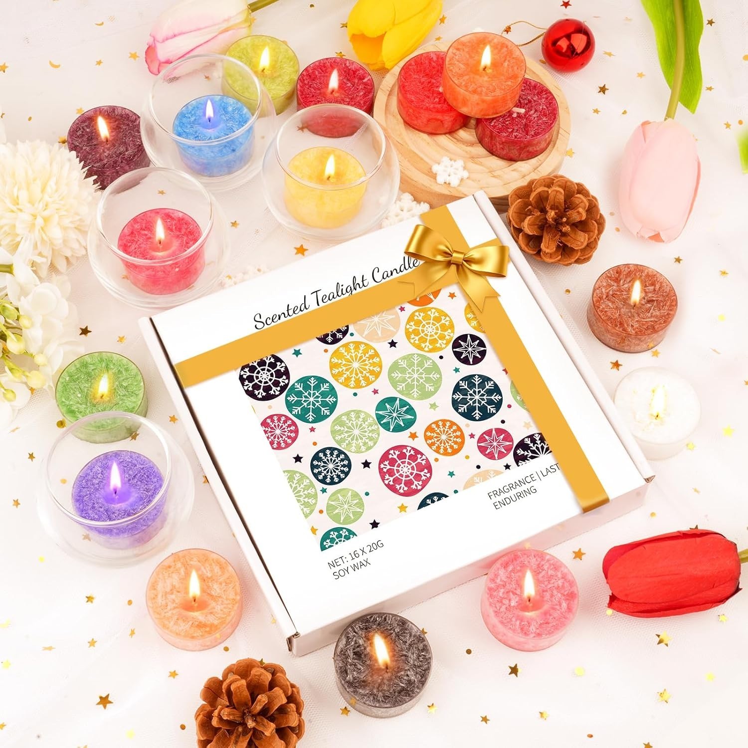 Candles for Women 16 Pack Aromatherapy Scented Candles Small Candle Gift Set