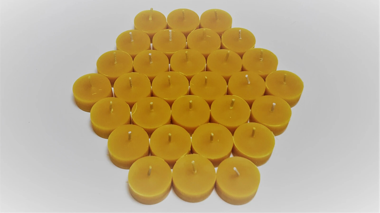 60 Beeswax 100% American beeswax Tealight Refills No Additives or Dyes Ever