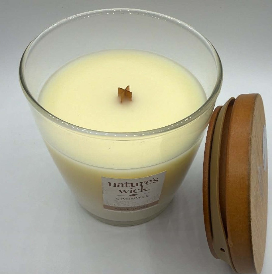 3PK Nature’s Wick by WoodWick Candle ~ Agave Flower ~ 10 OZ EACH ~ NEW