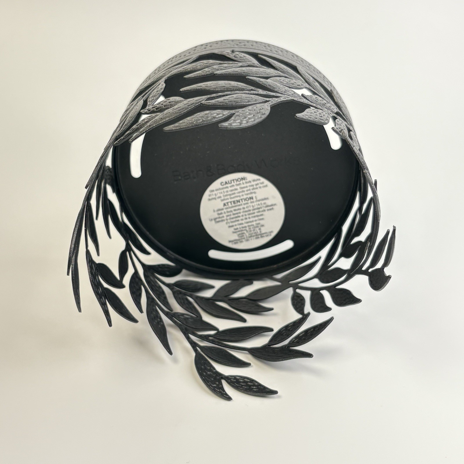 Bath and Body Works Modern Branches 3-Wick Candle Holder Black (For 4″ candle)