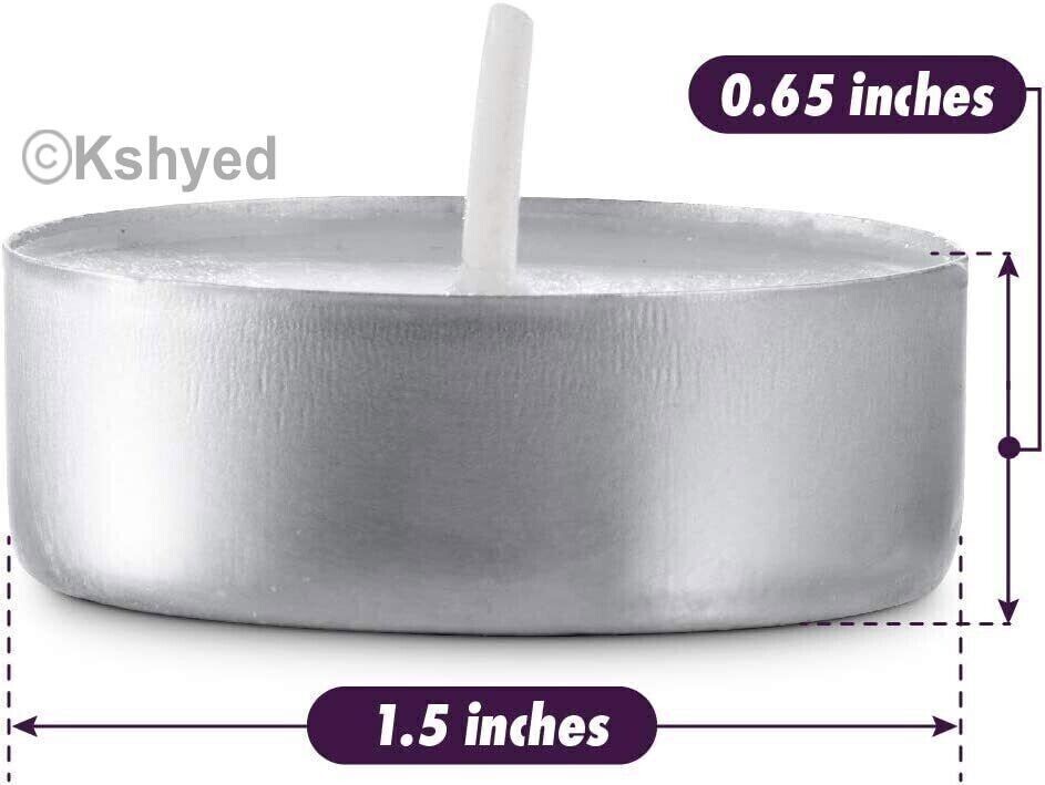 50 PCS Unscented Tealight Candles 2.5 Hour Burn Time White Dripless Long Lasting