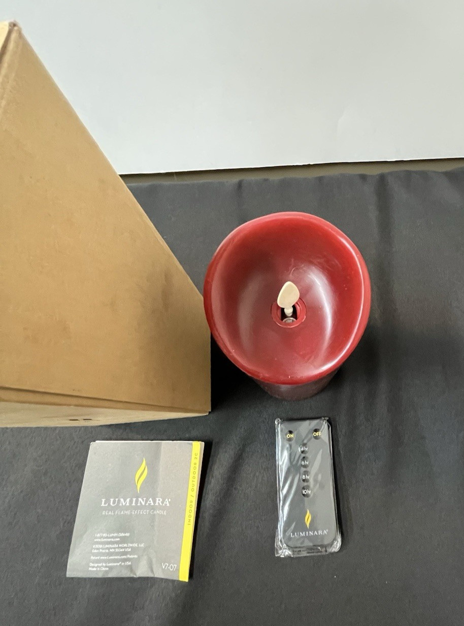 Luminara Real Flame Effect Candle Remote Controlled C Battery Operated New 7″