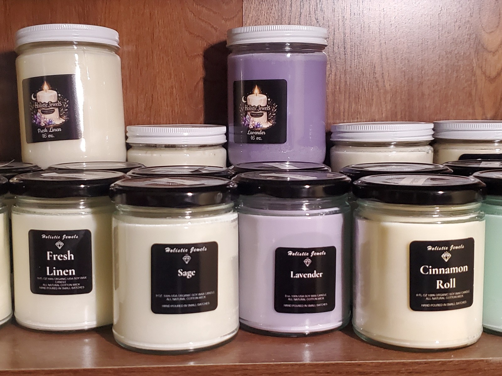 Highly Scented Soy Candles, 100% USA Grown Soy Wax, All Natural Cotton Wicks