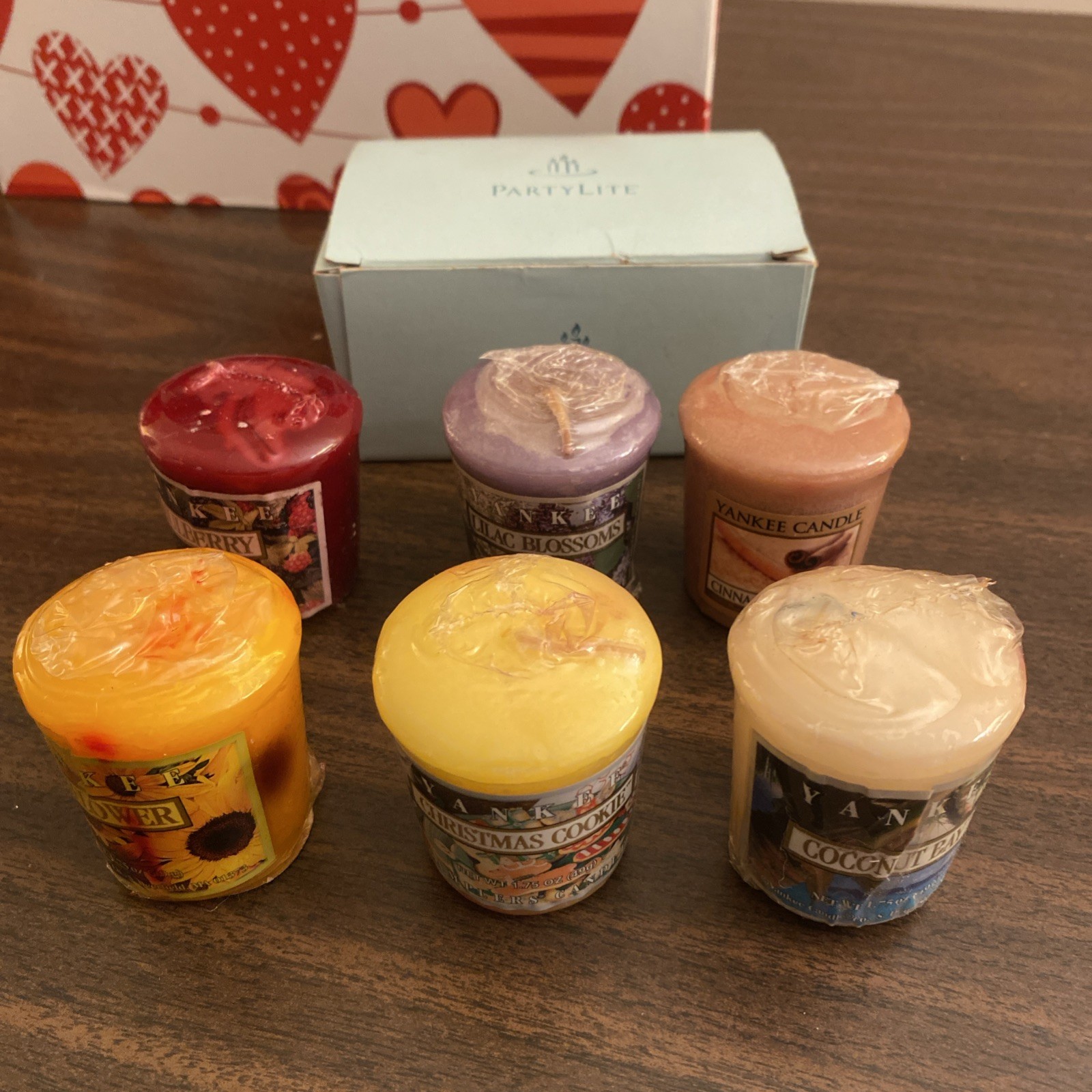 Yankee Candle Set of 6 Mixed Scented Sampler Votive Candles, 1.75oz & Partylite