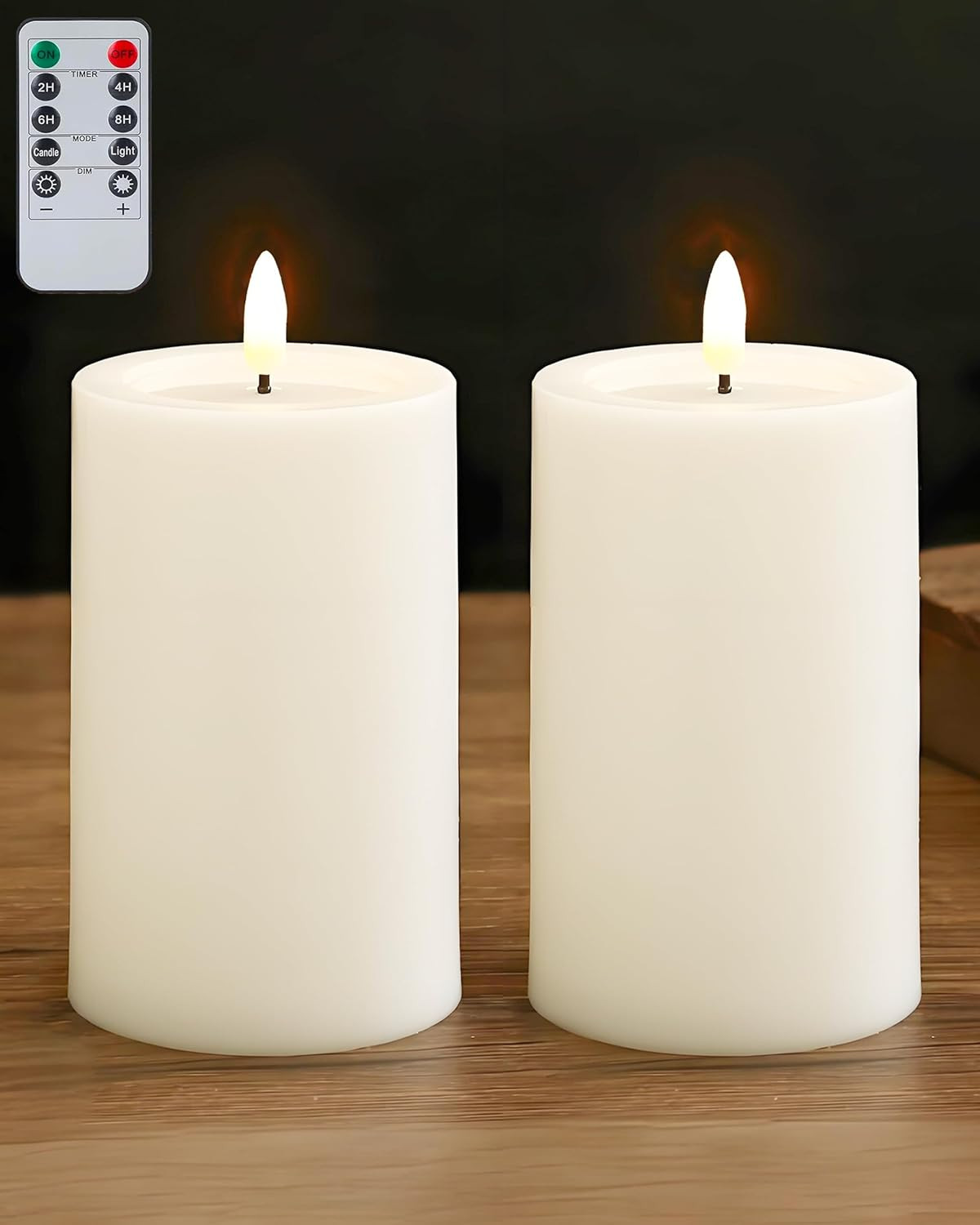 3″X4″ Outdoor Waterproof Flameless Candles with Remote and Timers, LED