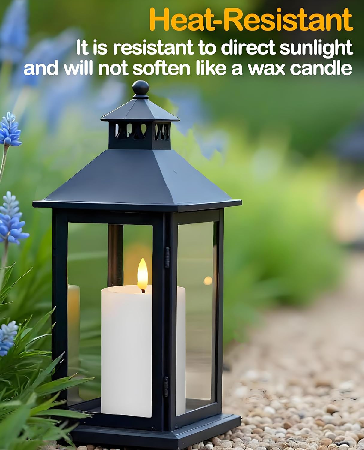 3″X4″ Outdoor Waterproof Flameless Candles with Remote and Timers, LED