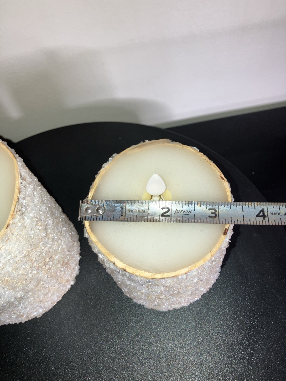 Pair Of Pottery Barn by L&L Sugared Frosted Birch Flameless Candles