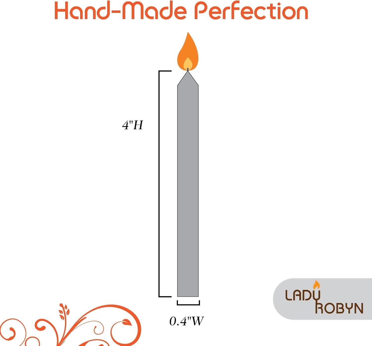 Box of 12 High-Quality 4-Inch Grey Taper Candles for Spell Work & Meditations