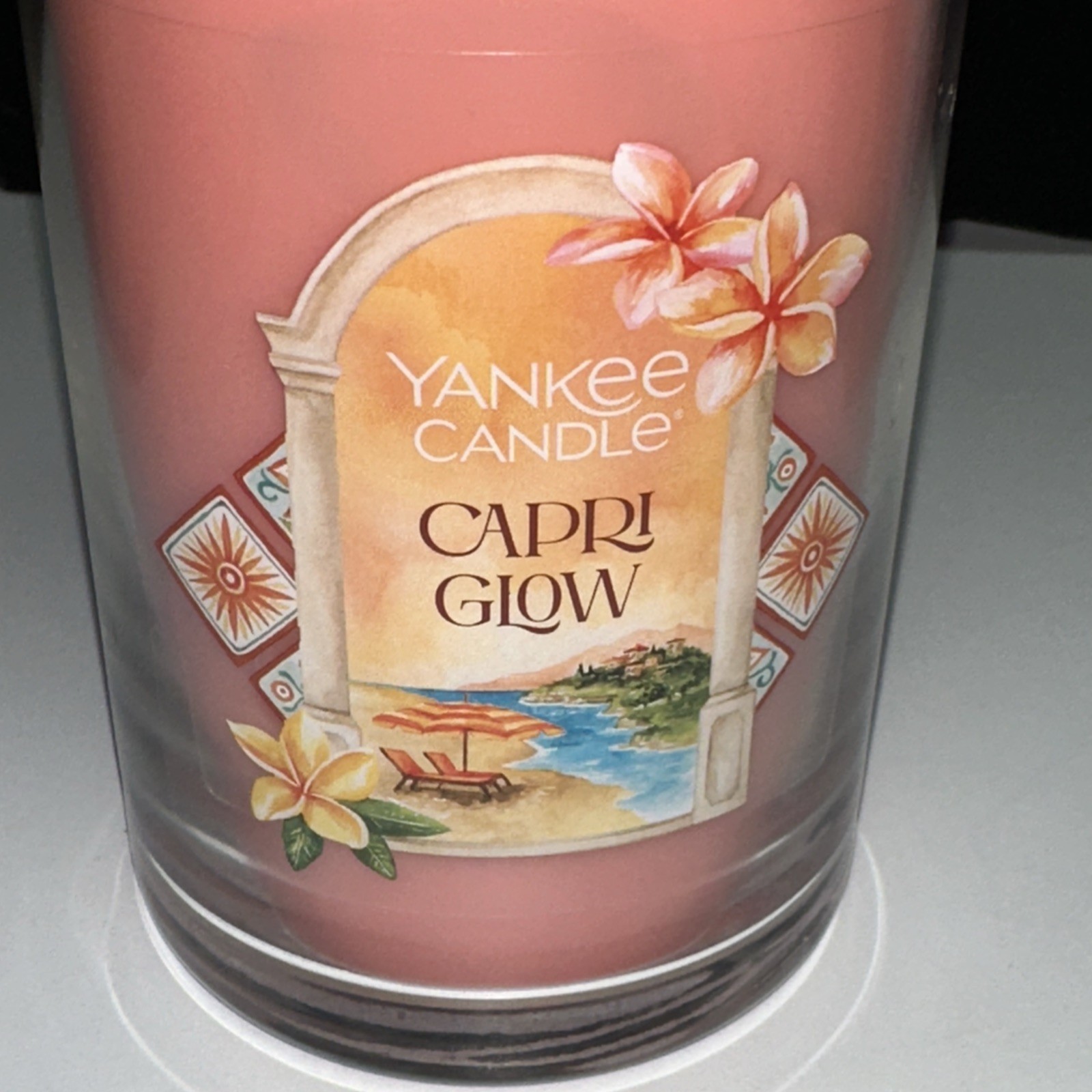 LOT OF 2-NEW-Yankee Candle CAPRI GLOW Large 14.25oz. FREE SHIPPING