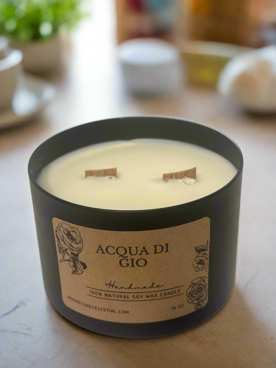 16 oz Dual Wood Wick Soy Wax Candle, Assorted Scents, Scented Candles