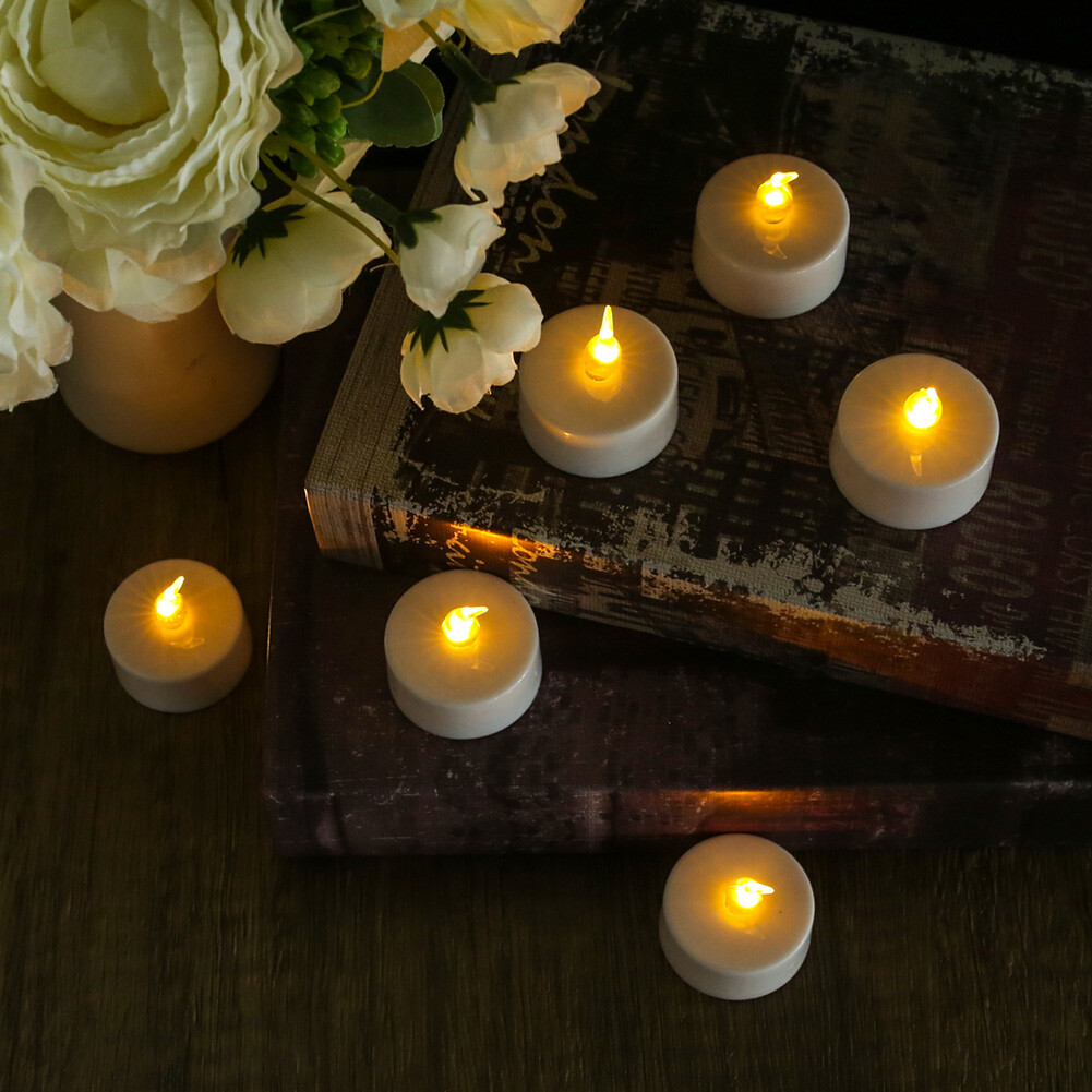 24PCS FLICKERING FLAMELESS LED Tea Lights Votive Candles with Remote Control