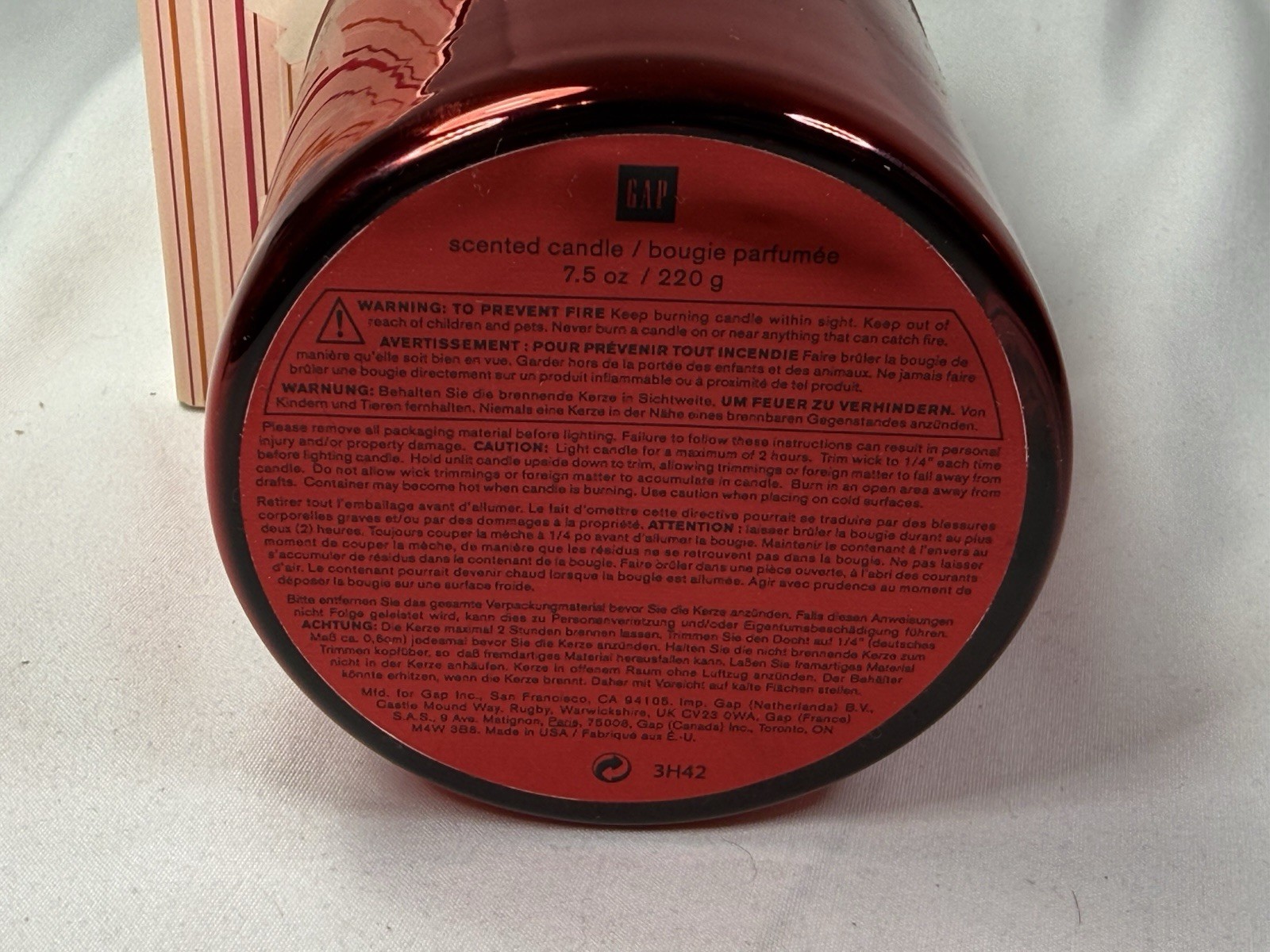 Gap Let It Glow Candle 7.5oz Holiday Scented Bougie Parfumee Vintage Rare NEW
