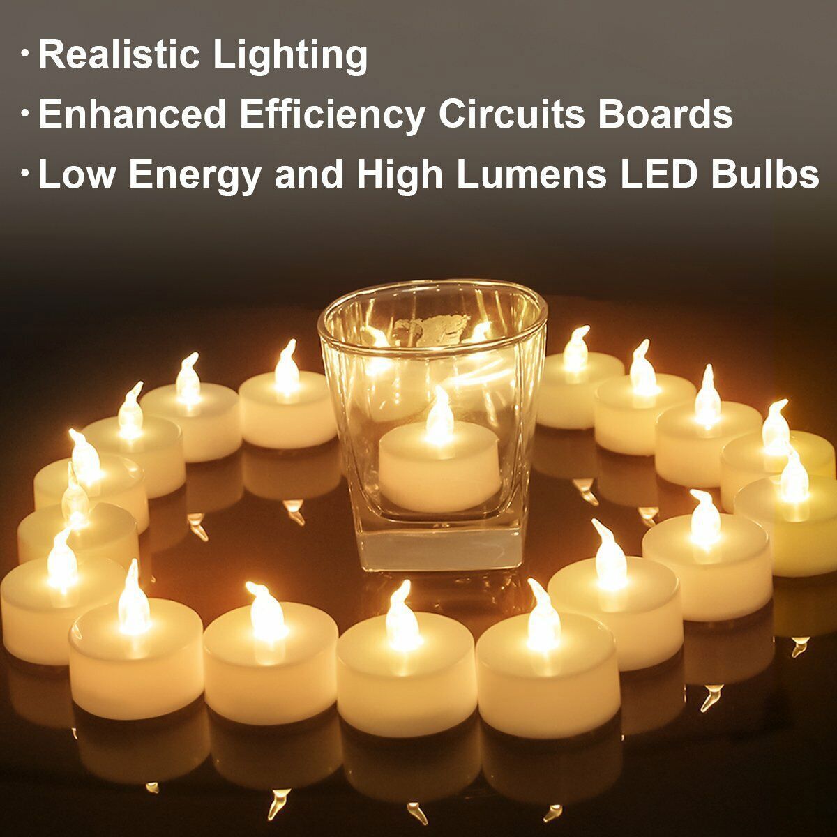Flameless LED Tealight Candles Votive Candle Battery Operated Fake Tea Lights