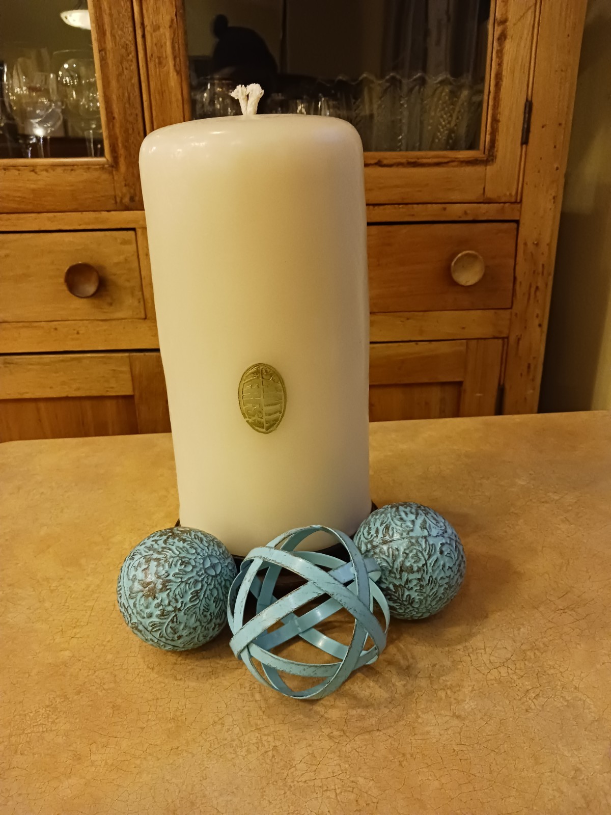 Natural Estate Candle 12 Lbs Oversized Pillar 12×6.5″ Unburned Unscented