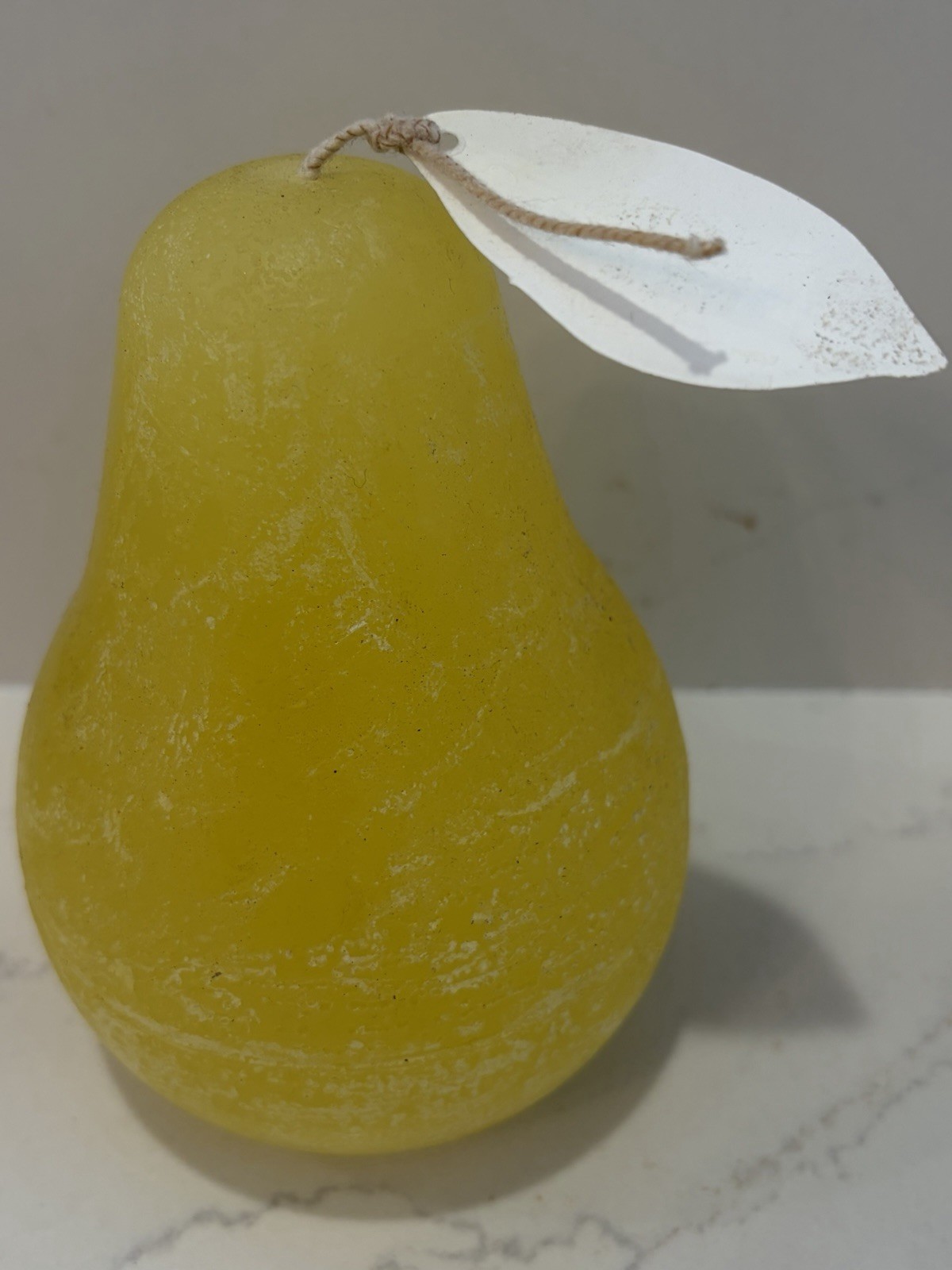 Vance Kitira Vintage Large Pear Candle 60 Hour Burn Time – Yellow – SHIPS FREE