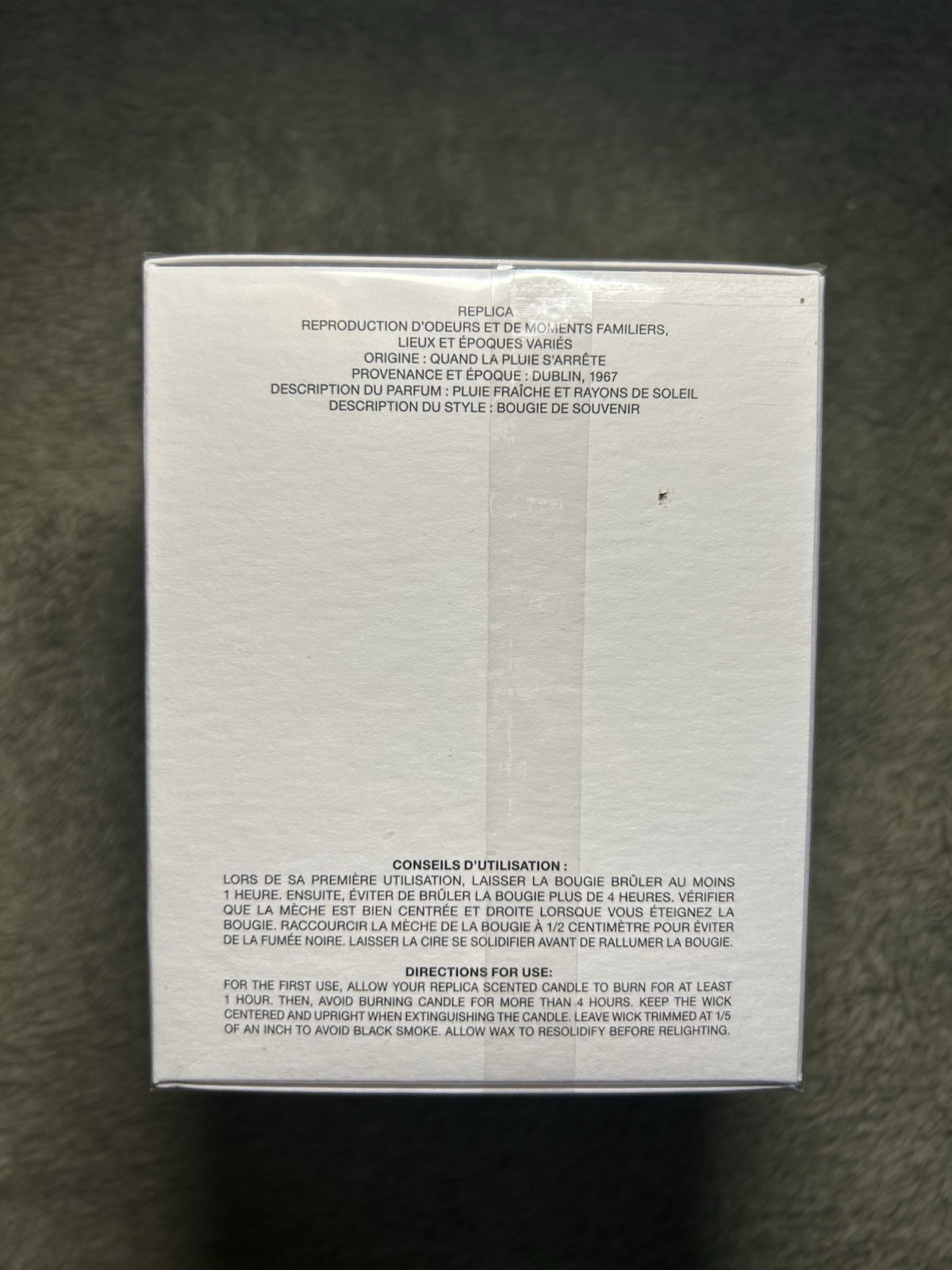 Maison Margiela Replica – When the Rain Stops Candle 5.82oz Sealed $72 MSRP