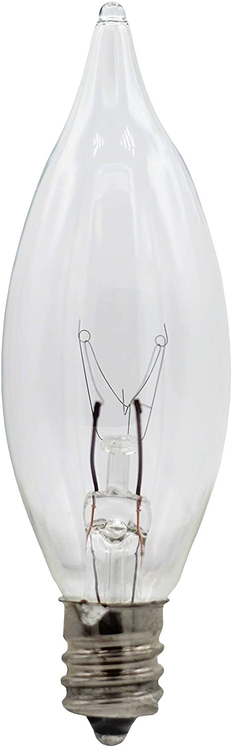 12 Pack – Replacement Light Bulbs for Electric Candle Lamps, Window Candles, 7W