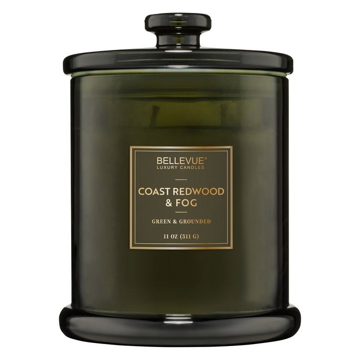 Bellevue Luxury 11 oz Scented Soy Blend Glass Candle with Lid, 4-Pk Soy Wax Set