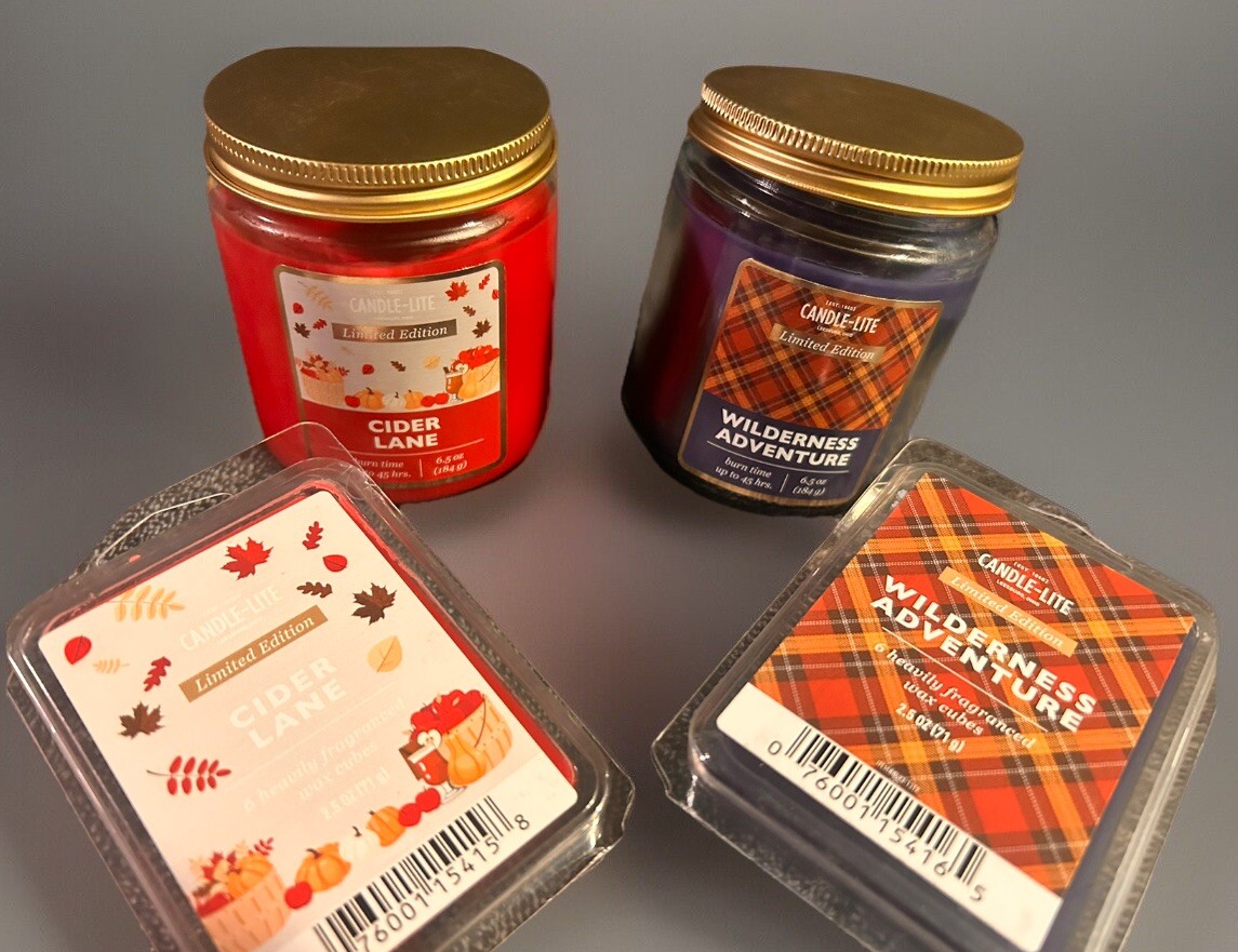 Candle Lite Candles/Melts Fall/Autumn/Halloween Lot~4 Piece Really Good Scents