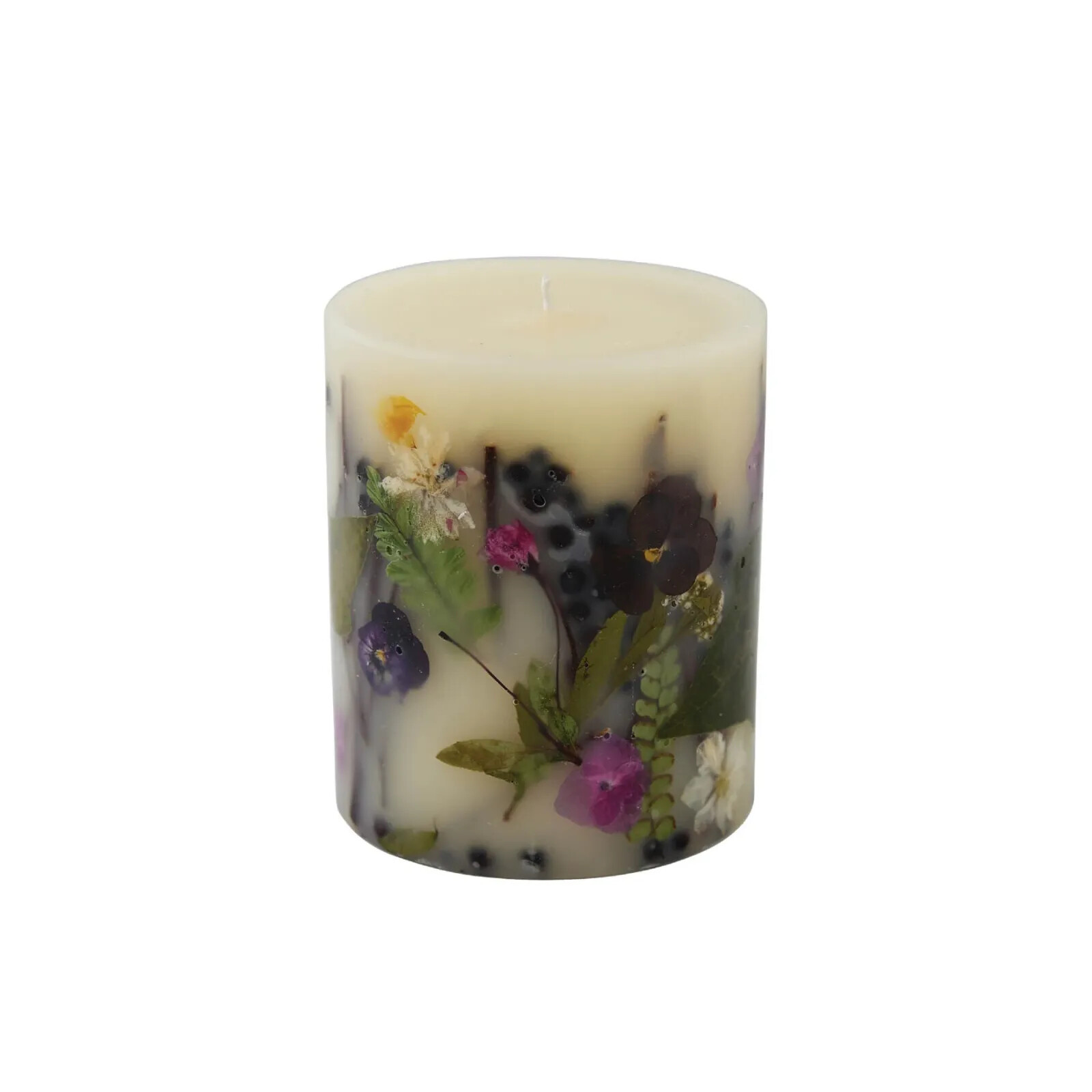 ROSY RINGS, BLACK CURRANT & BAY HOLIDAY LUXURY BOTANICAL CANDLE, 5.5″ TALL, NEW