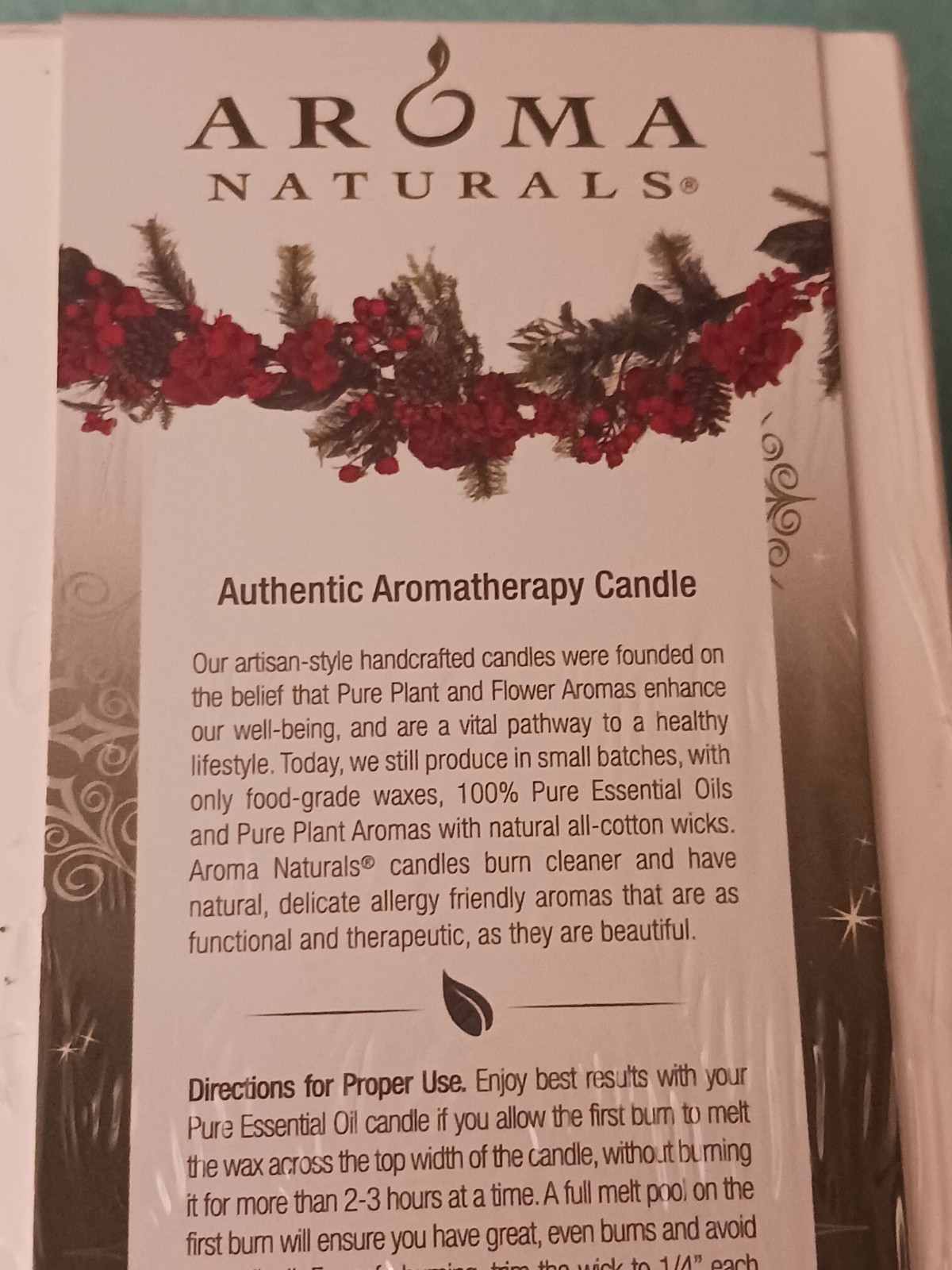 Aroma Natural FRESH FOREST : Juniper, Spruce and Basil 5in Pillar Candle NEW
