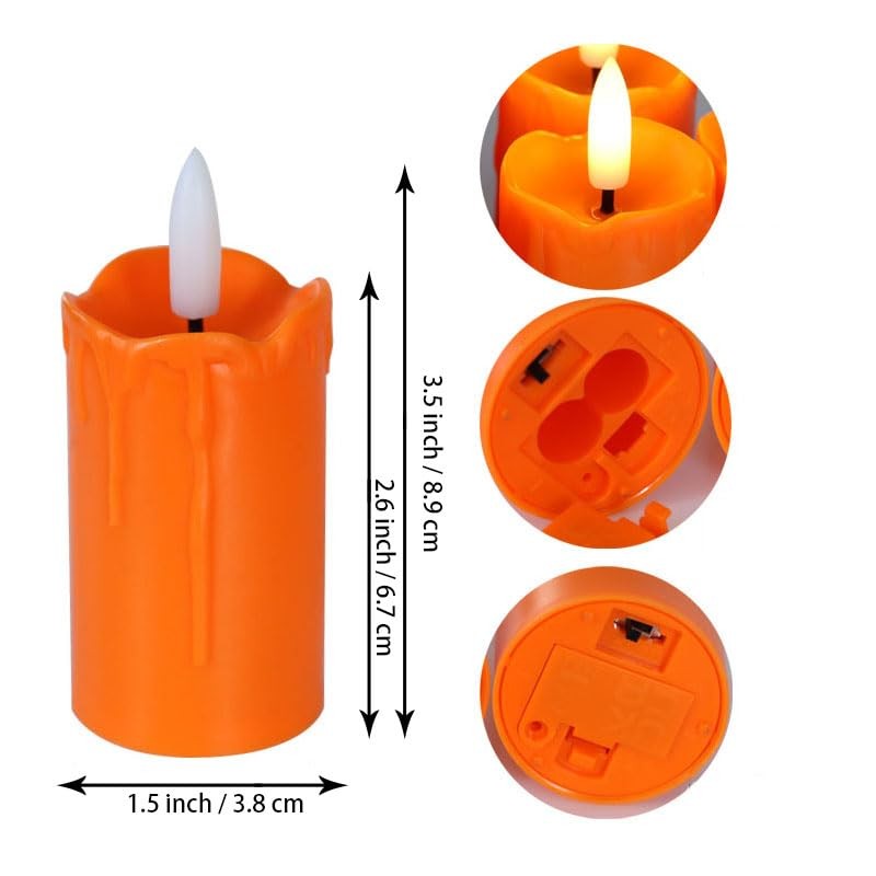 Battery Operated Flameless Votives with Auto Daily Cycle Timer Long Lasting R…