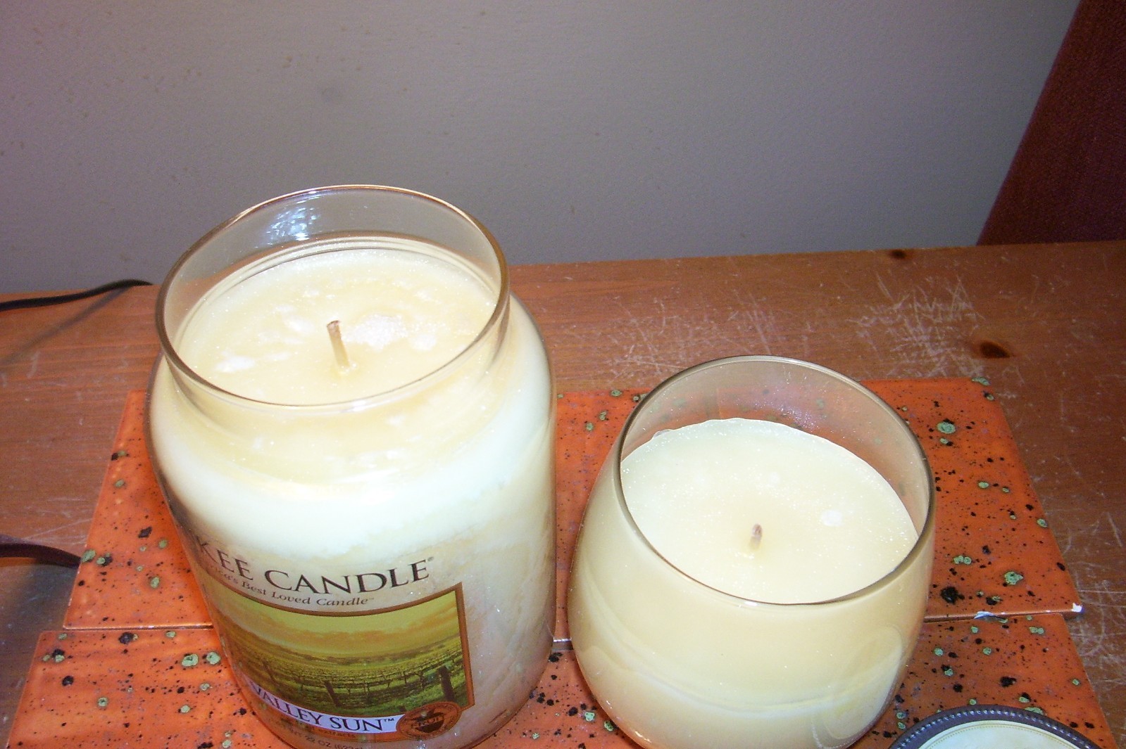 yankee candle 1-22oz JAR & 1-10oz JAR NAPA VALLEY SUN
