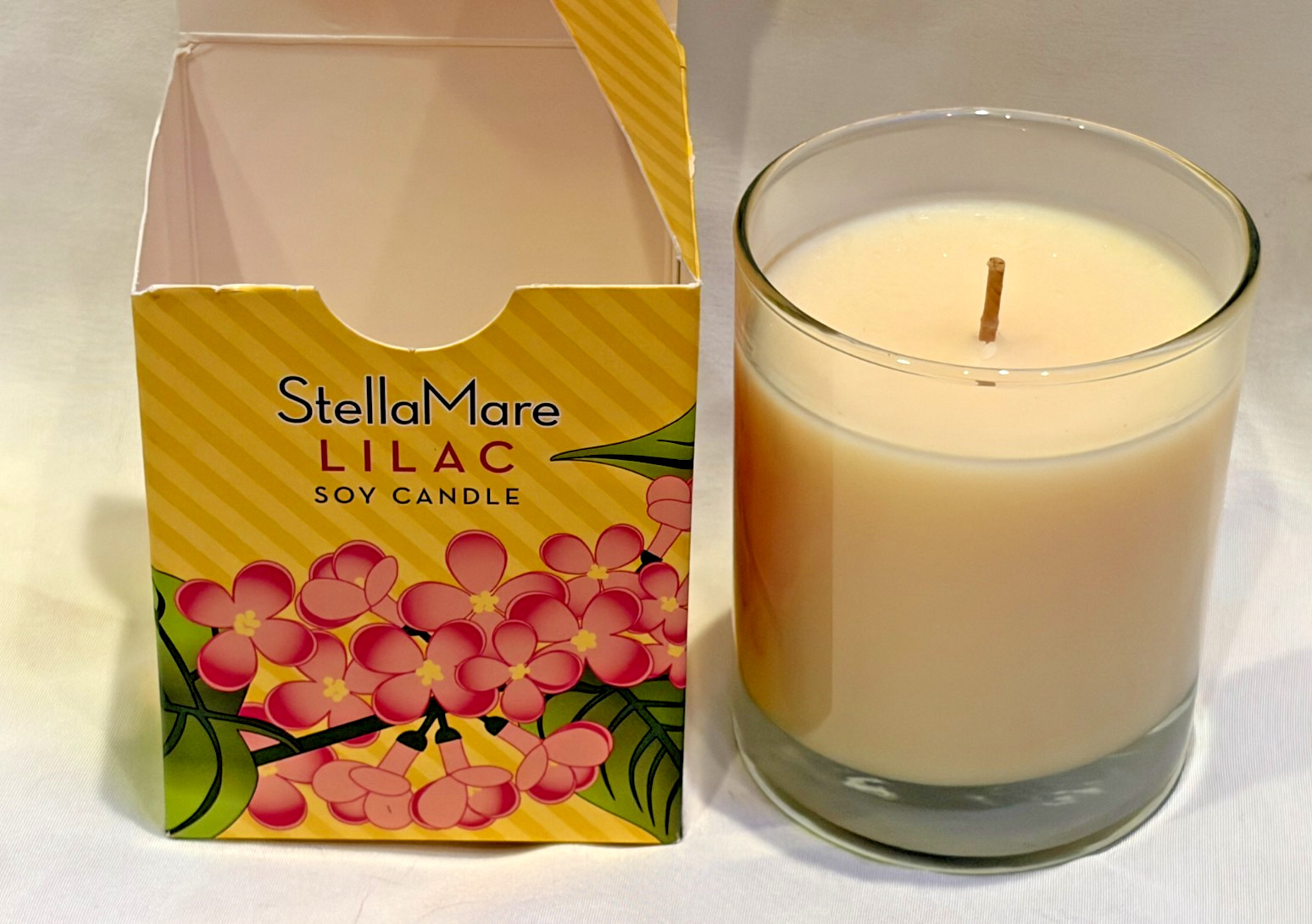 NEW IN BOX STELLA MARE LILAC SCENTED SOY CANDLE 5.5 oz – Box Wear