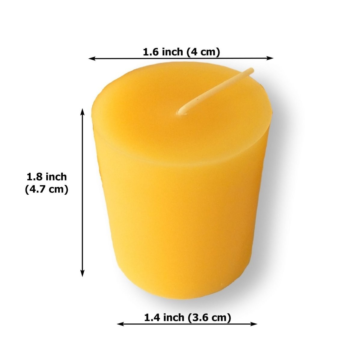 100% Pure Beeswax 15-hour Votives Candles REFILLS (no cup), Organic Hand Made
