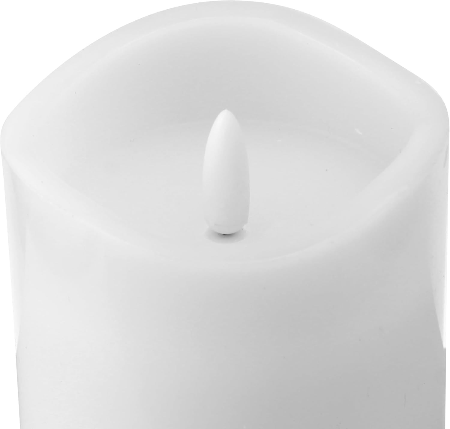 3 Pack White Real Wax Assorted Size Flameless LED Pillar Candles with Remote and