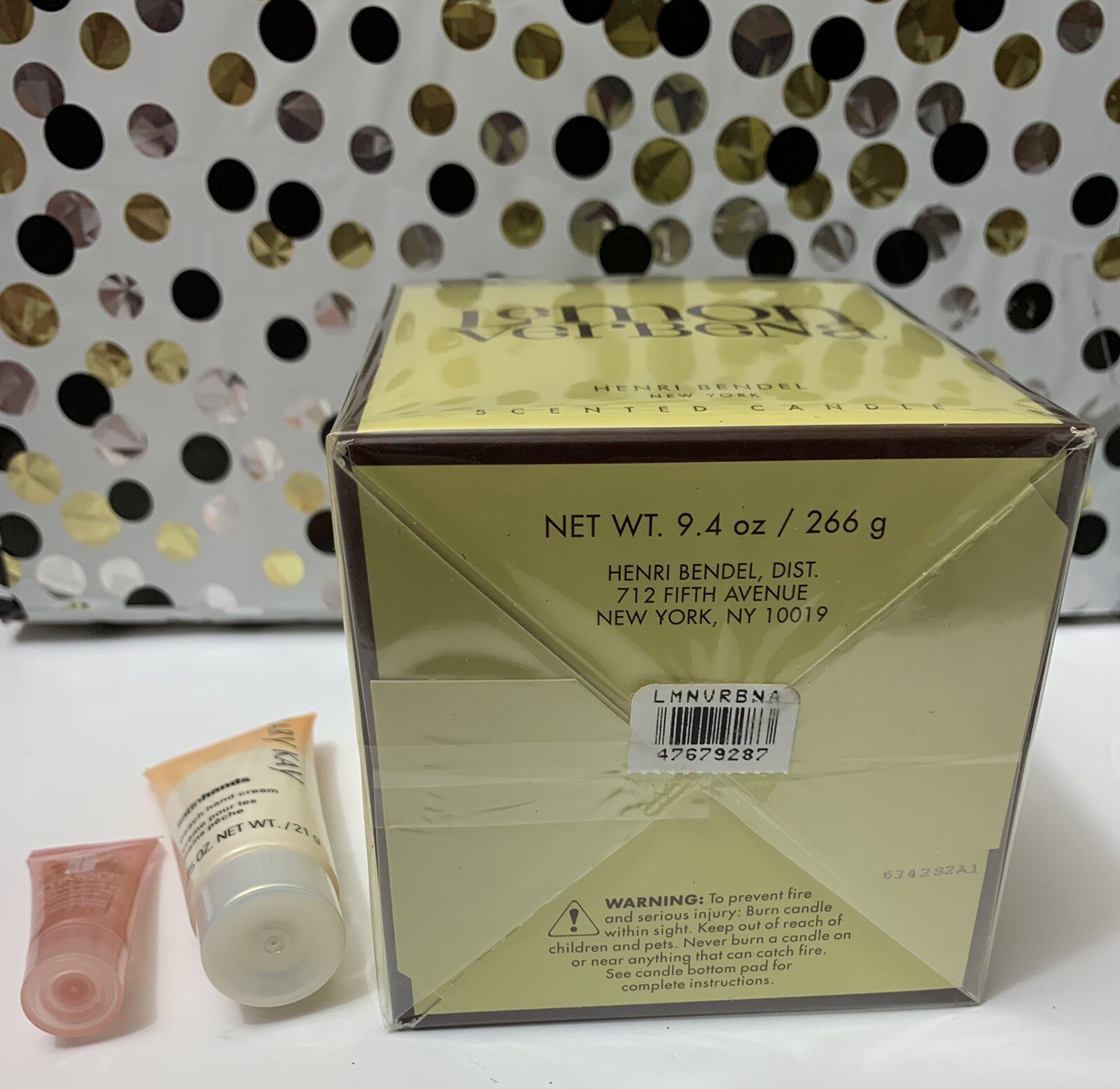 Henri Bendel ❤️ Lemon 🍋 Verbena Scented Candle 9.4 oz &Free Mary Kay & Clinique