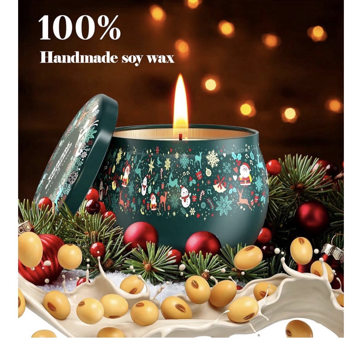 4-Pack 4.4 oz Each Aromatherapy Scented Candles Stress Relief 120 Hours Gift Set